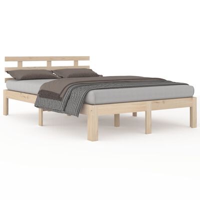 vidaXL Bed Frame without Mattress Solid Wood 150x200 cm King Size