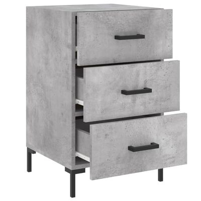 vidaXL Bedside Cabinet Concrete Grey 40x40x66 cm Engineered Wood