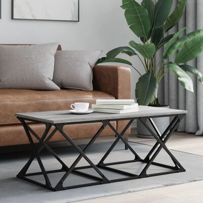 vidaXL Coffee Table Grey Sonoma 100x49x40 cm Engineered Wood