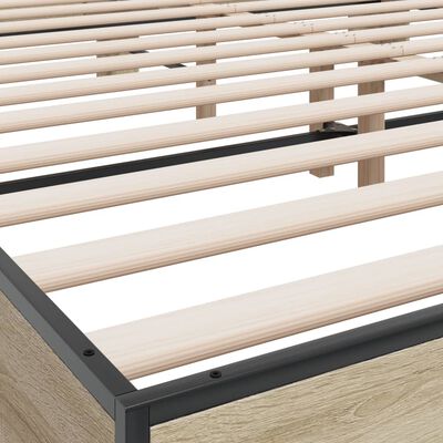 vidaXL Bed Frame without Mattress Sonoma Oak 200x200 cm