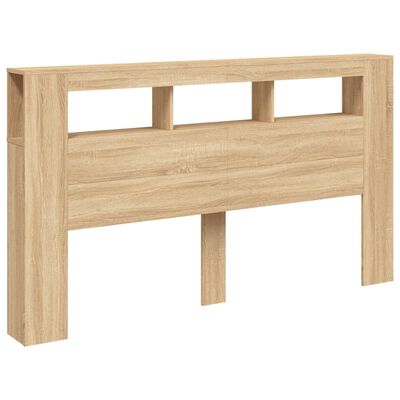 vidaXL LED Headboard Sonoma Oak 180x18.5x103.5 cm Engineered Wood