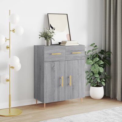 vidaXL Sideboard Grey Sonoma 69.5x34x90 cm Engineered Wood