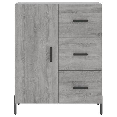 vidaXL Highboard Grey Sonoma 69.5x34x180 cm Engineered Wood