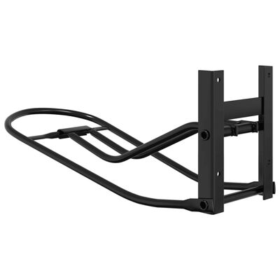 vidaXL Foldable Saddle Rack Wall Mounted Black Iron