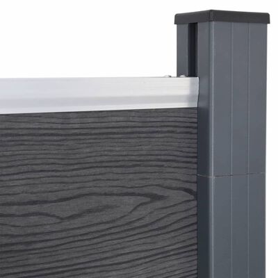 vidaXL Fence Panel Set Grey 699x186 cm WPC