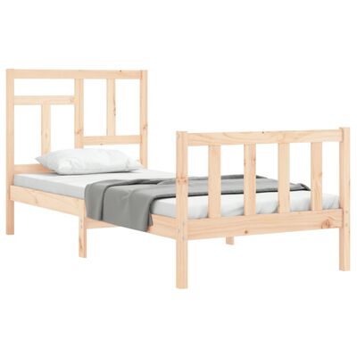 vidaXL Bed Frame without Mattress 90x200 cm Solid Wood Pine