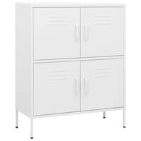 vidaXL Storage Cabinet White 80x35x101.5 cm Steel