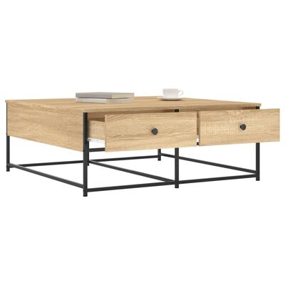 vidaXL Coffee Table Sonoma Oak 100x99x40 cm Engineered Wood