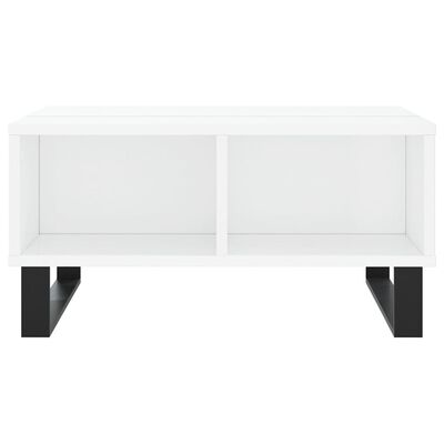 vidaXL Coffee Table High Gloss White 60x60x30 cm Engineered Wood