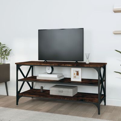 vidaXL TV Cabinet Smoked Oak 100x40x50 cm Engineered Wood