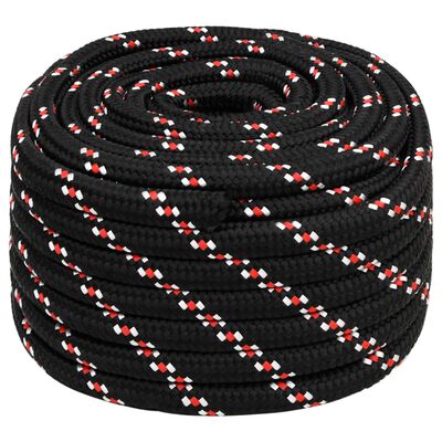 VIDAXL Marine Rope Polypropylene 14 MM 50 M Black