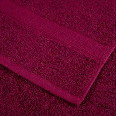 vidaXL 8 Piece Premium Towel Set SOLUND Bordeaux 600 gsm