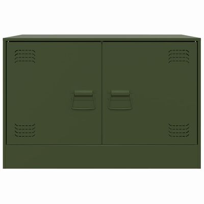 vidaXL TV Cabinet Olive Green 67x39x44 cm Steel