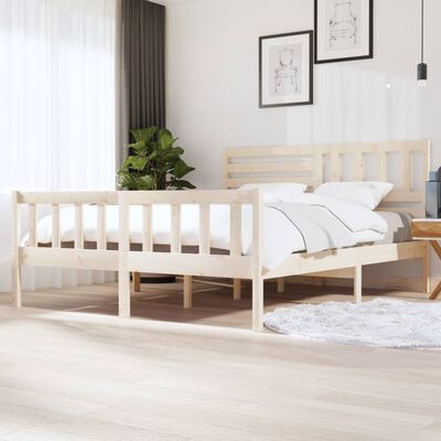 vidaXL Bed Frame without Mattress Super King Solid Wood