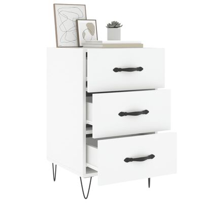 vidaXL Bedside Cabinet White 40x40x66 cm Engineered Wood