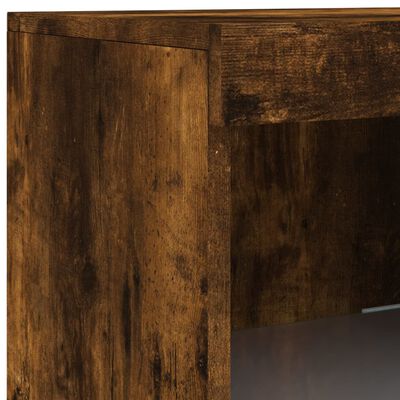 vidaXL Sideboard with LED Lights Smoked Oak 283x37x100 cm