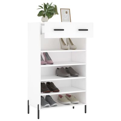 vidaXL Shoe Cabinet White 60x35x105 cm Engineered Wood