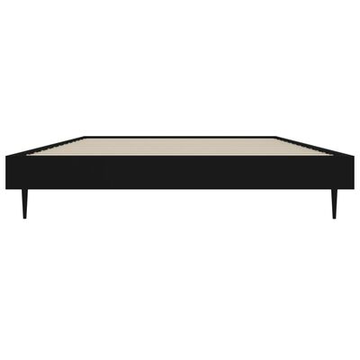 vidaXL Bed Frame without Mattress Black 90x200 cm Engineered Wood