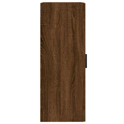 vidaXL Wall Mounted Cabinet Brown Oak 34.5x34x90 cm Engineered Wood