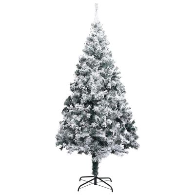 vidaXL Artificial Christmas Tree with Flocked Snow Green 300 cm PVC