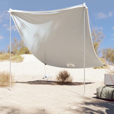 vidaXL Beach Canopy with Sand Anchors Grey 214x236 cm