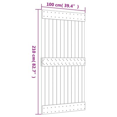 vidaXL Door NARVIK 100x210 cm Solid Wood Pine