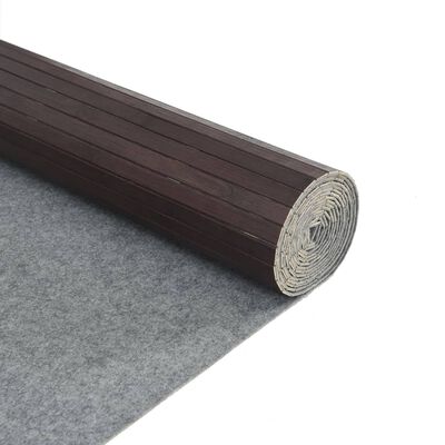 vidaXL Rug Rectangular Dark Brown 80x100 cm Bamboo