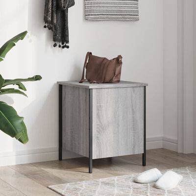 vidaXL Storage Bench Grey Sonoma 40x42.5x50 cm Engineered Wood