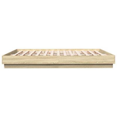 vidaXL Bed Frame without Mattress Sonoma Oak 200x200 cm