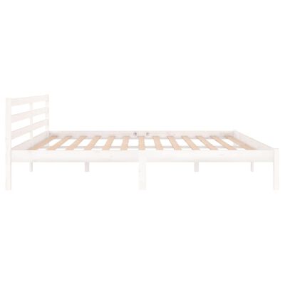 vidaXL Bed Frame without Mattress Solid Wood Pine 200x200 cm White