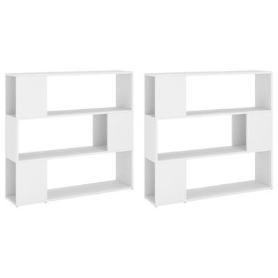 vidaXL Book Cabinet Room Divider White 100x24x188 cm