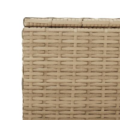 vidaXL Garden Storage Box Mix Beige 469L Poly Rattan