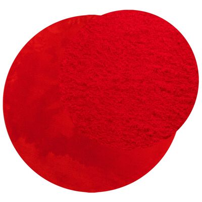 vidaXL Rug HUARTE Short Pile Soft and Washable Red Ø 160 cm