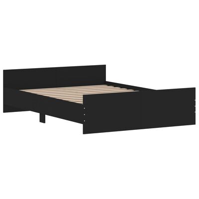 vidaXL Bed Frame without Mattress Black 140x190 cm