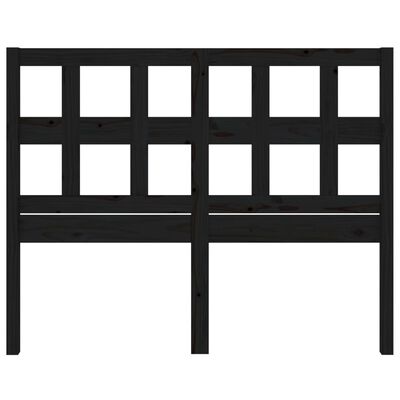 vidaXL Bed Headboard Black 185.5x4x100 cm Solid Wood Pine