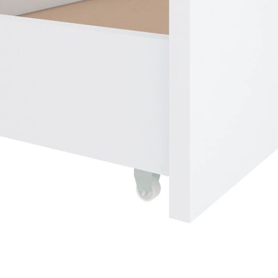 vidaXL Bed Frame without Mattress White Solid Wood Pine 90x200 cm