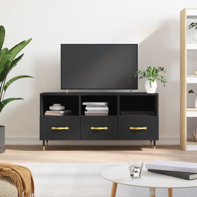 vidaXL TV Cabinet Black 102x36x50 cm Engineered Wood