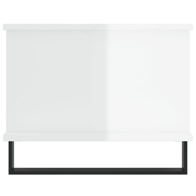 vidaXL Coffee Table High Gloss White 90x50x40 cm Engineered Wood