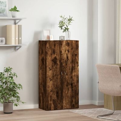 vidaXL File Cabinet Smoked Oak 60x32x115 cm Engineered Wood