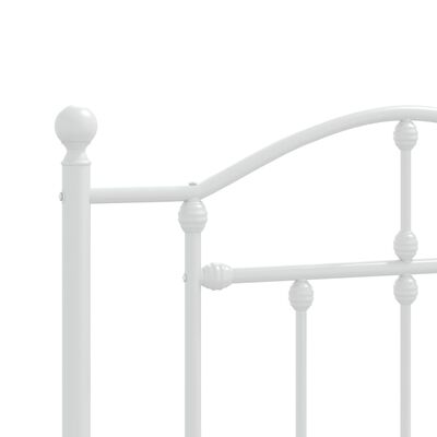 vidaXL Metal Headboard White 90 cm