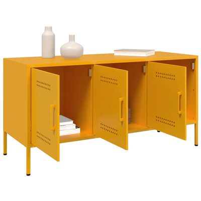 vidaXL TV Cabinet Mustard Yellow 100.5x39x50.5 cm Steel