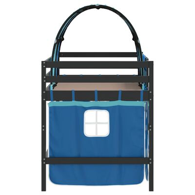 vidaXL Kids' Loft Bed with Tunnel without Mattress Blue 80x200 cm