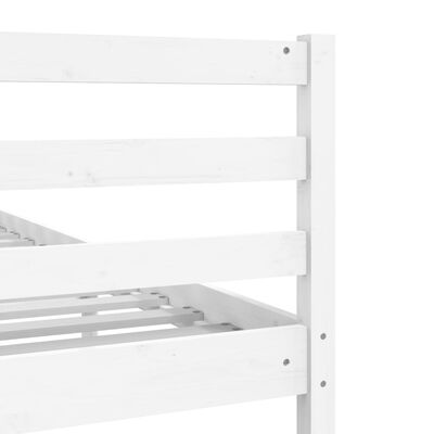 vidaXL Bed Frame without Mattress White 75x190 cm Small Single Solid Wood