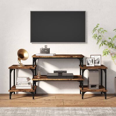 vidaXL TV Cabinet Smoked Oak 117x35x52 cm Engineered Wood