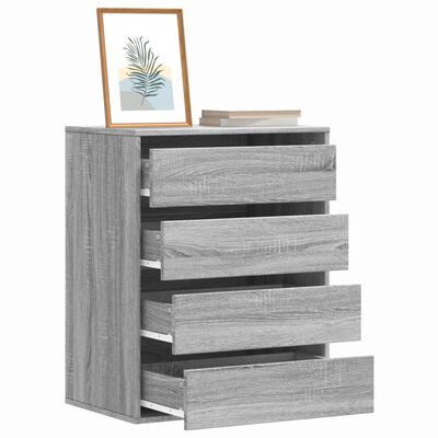 vidaXL Corner Chest of Drawers Grey Sonoma 60x41x76 cm Engineered Wood