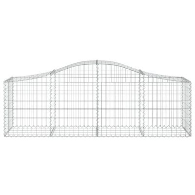 vidaXL Arched Gabion Baskets 40 pcs 200x50x60/80 cm Galvanised Iron