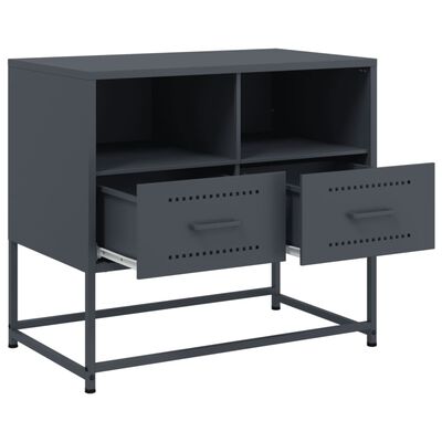 vidaXL TV Cabinet Anthracite 68x39x60.5 cm Steel