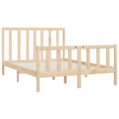 vidaXL Bed Frame without Mattress 150x200 cm King Size Solid Wood