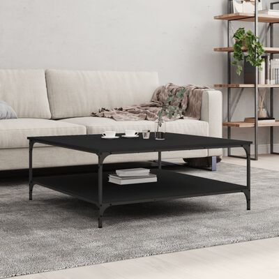 vidaXL Coffee Table Black 100x100x40 cm Engineered Wood