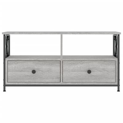 vidaXL TV Cabinet Grey Sonoma 90x33x45 cm Engineered Wood&Iron